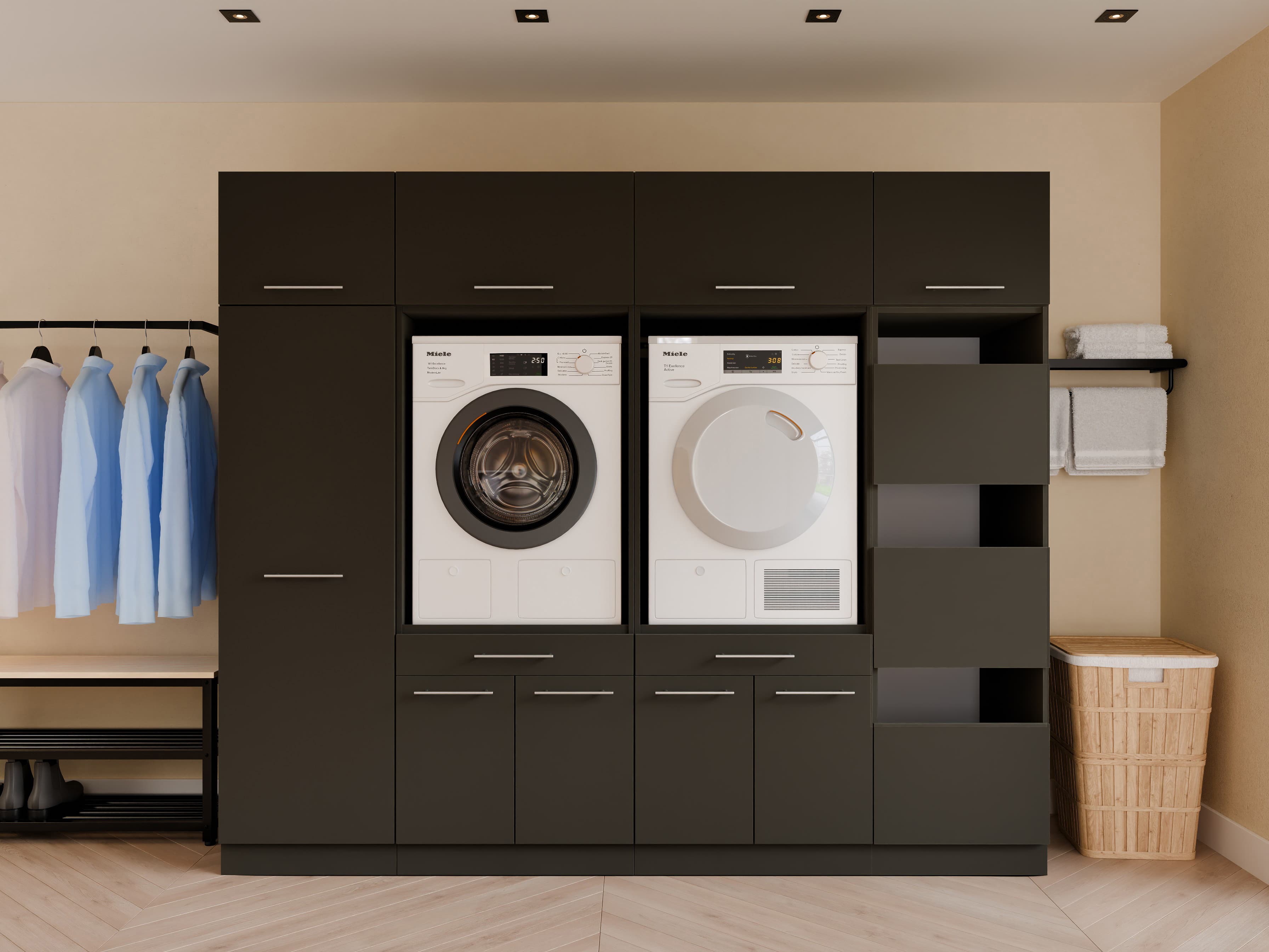 Ideale wasmachine kast wasdroom dubbel 8.0