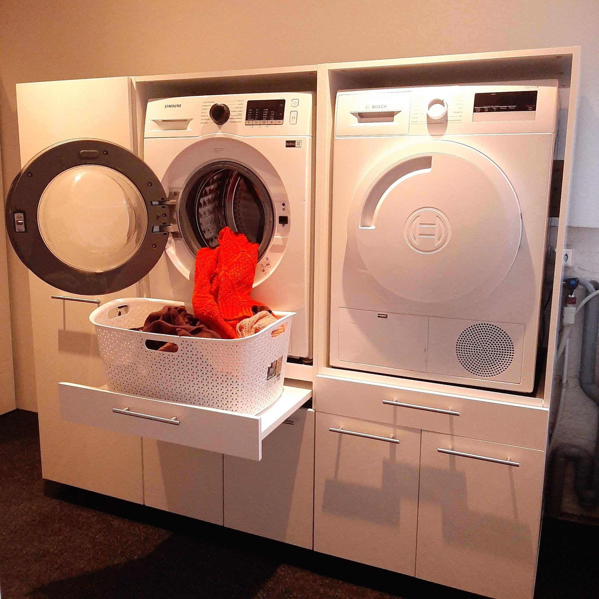 Wasmachine kast ergonomisch