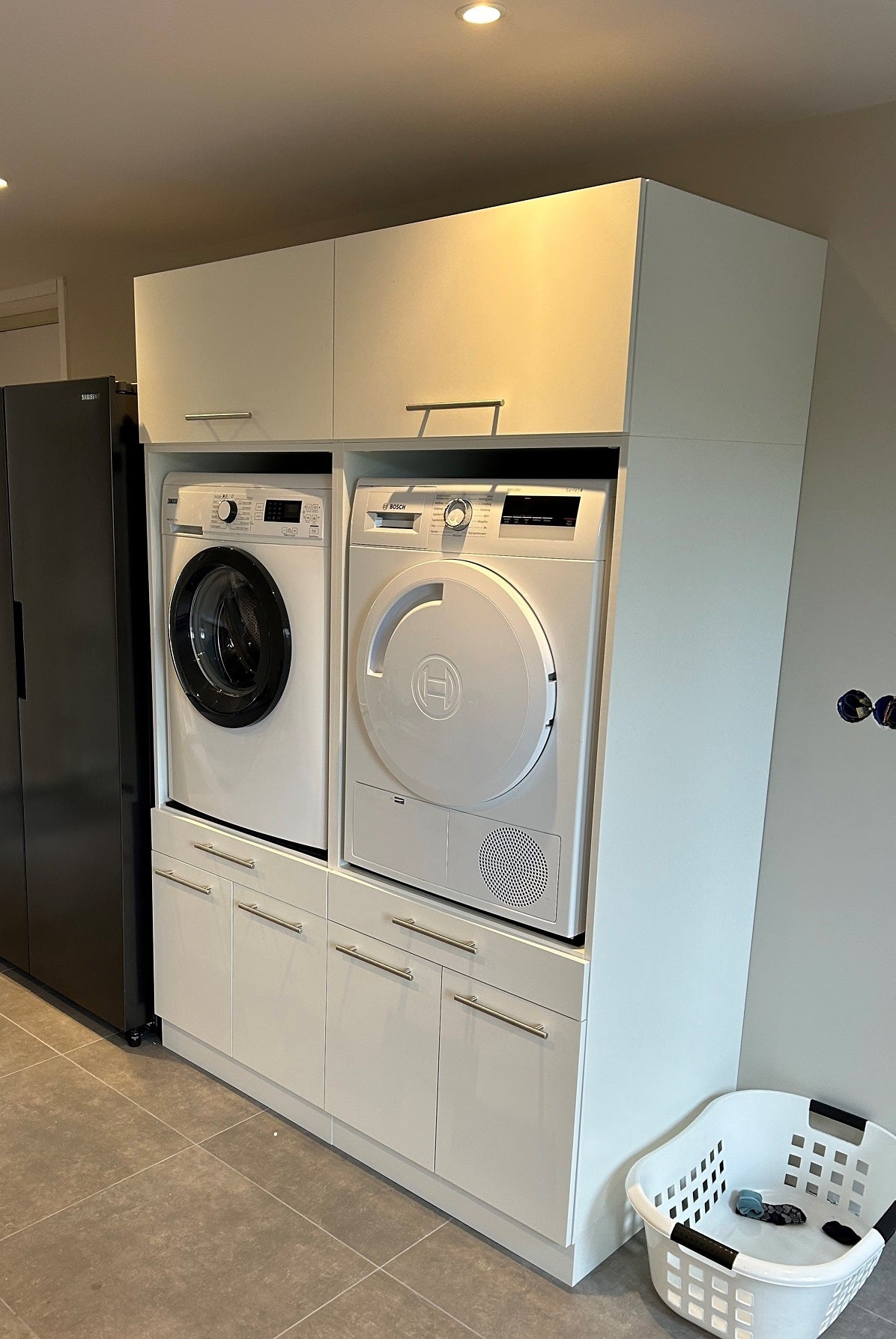 Wasmachine kast wit