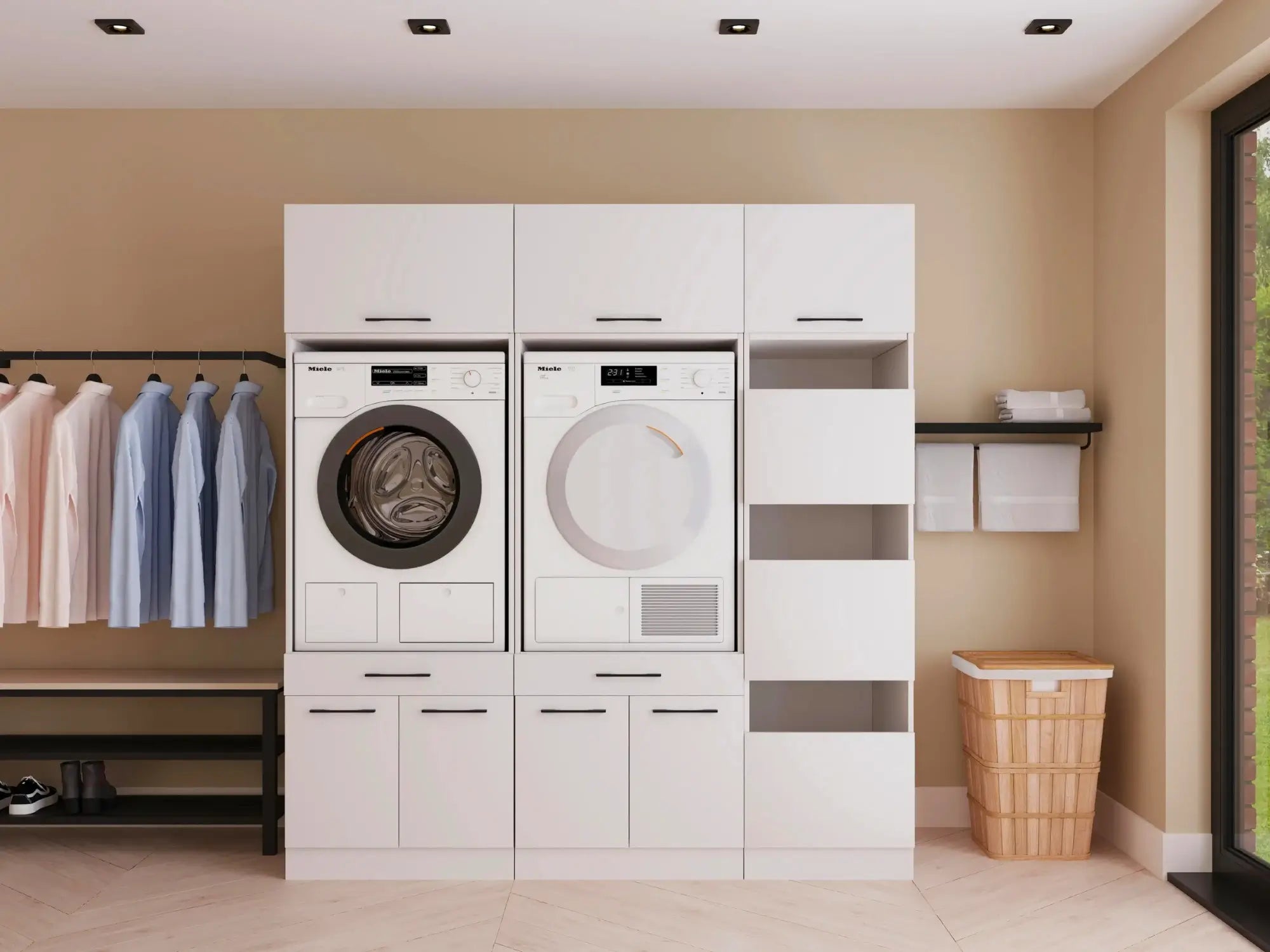 Wasdroom wasmachine kast dubbel 6.0