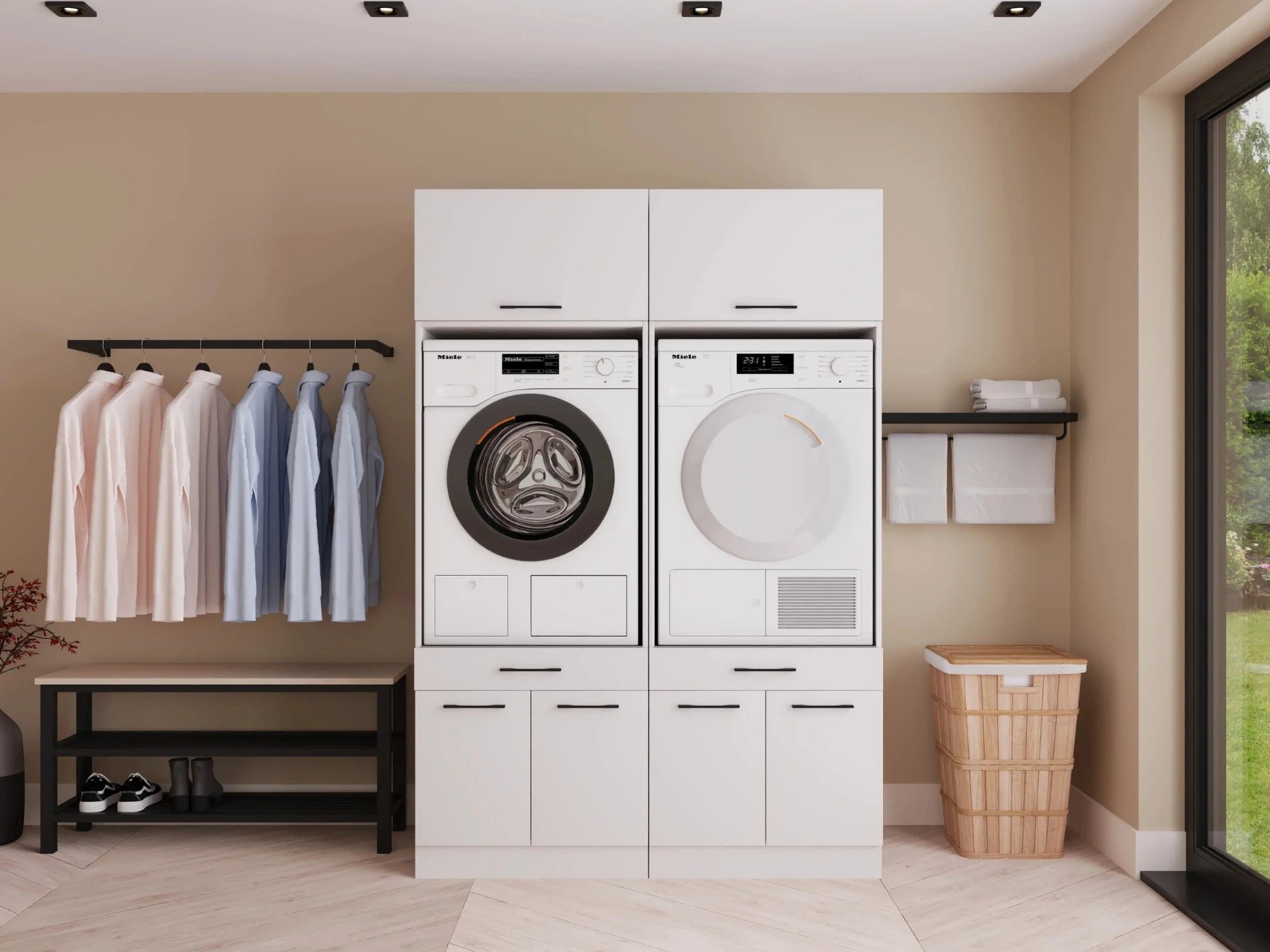 Wasdroom wasmachine kast dubbel 2.0