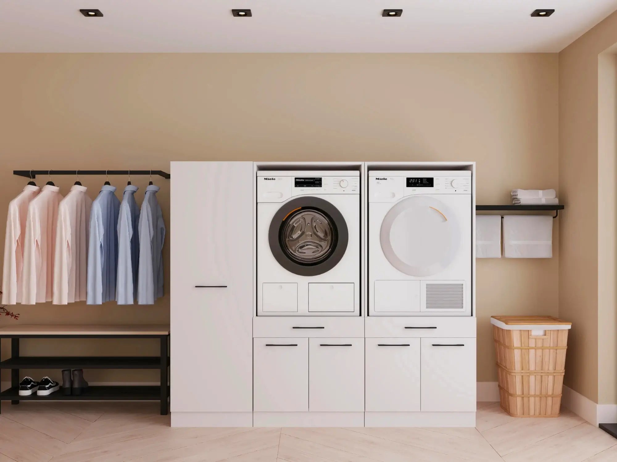 Wasdroom wasmachine kast dubbel 3.0