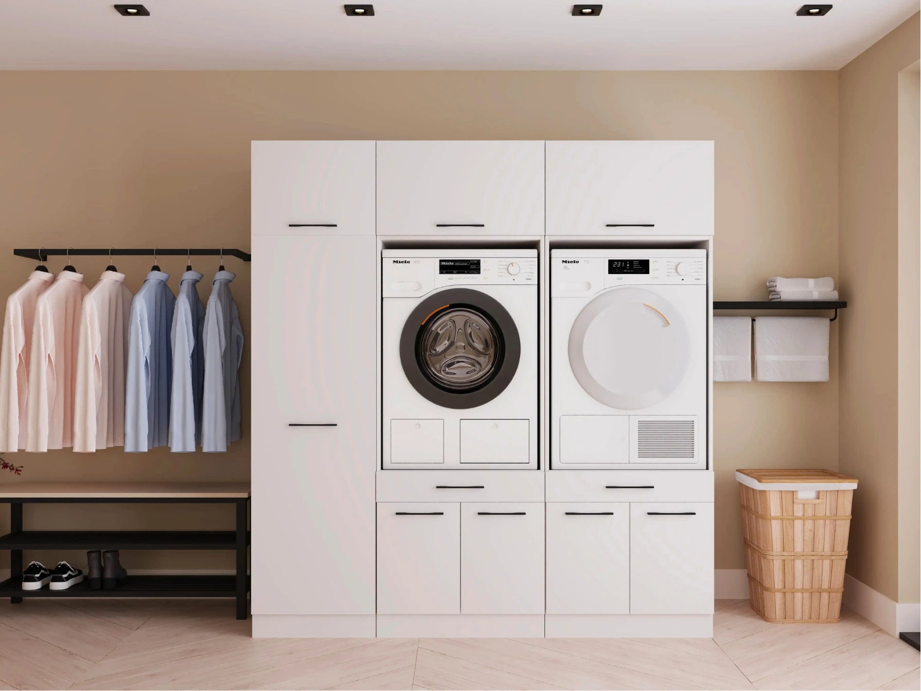 Wasdroom wasmachine kast dubbel 4.0