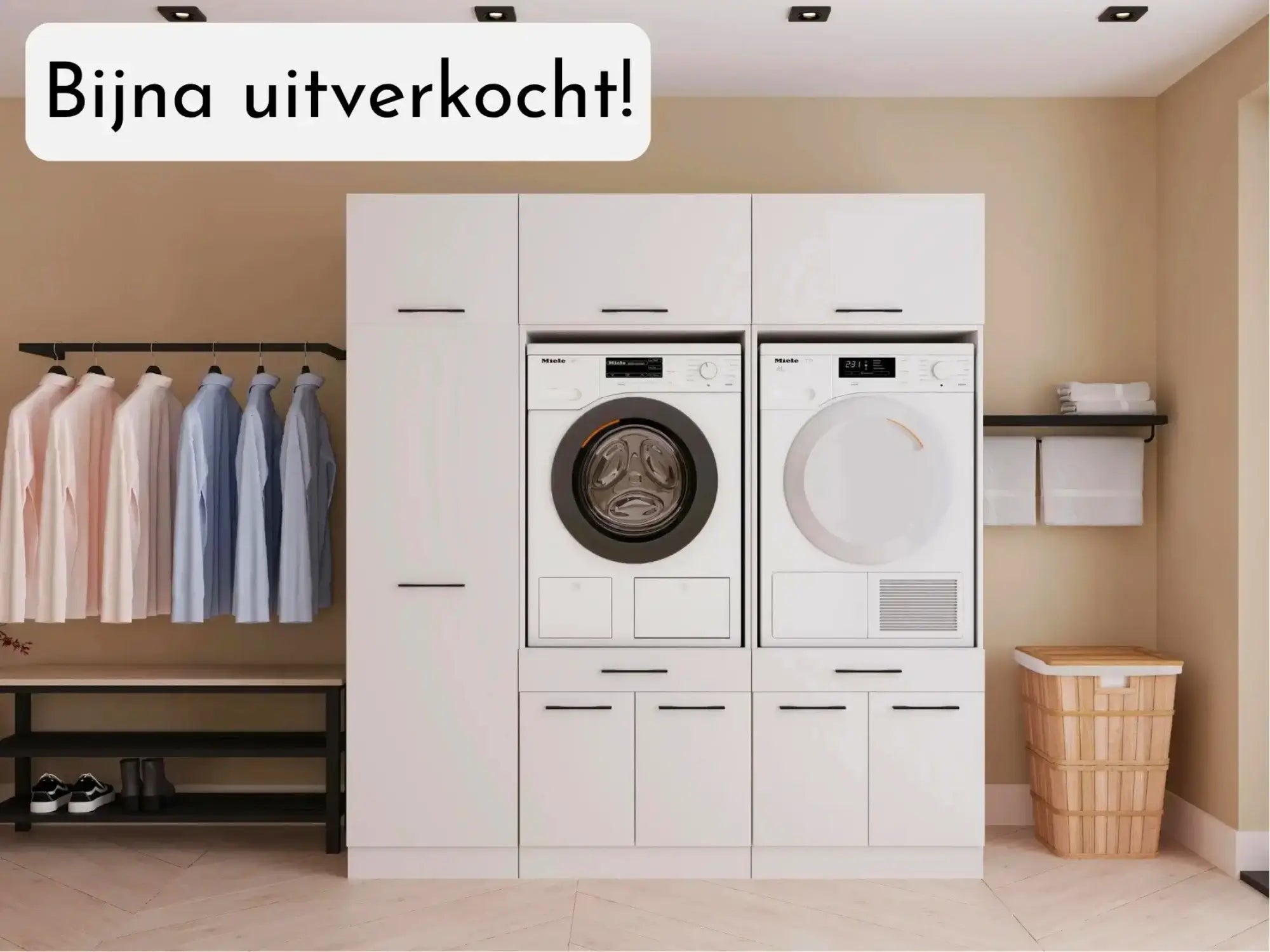 Wasdroom wasmachine kast dubbel 4.0