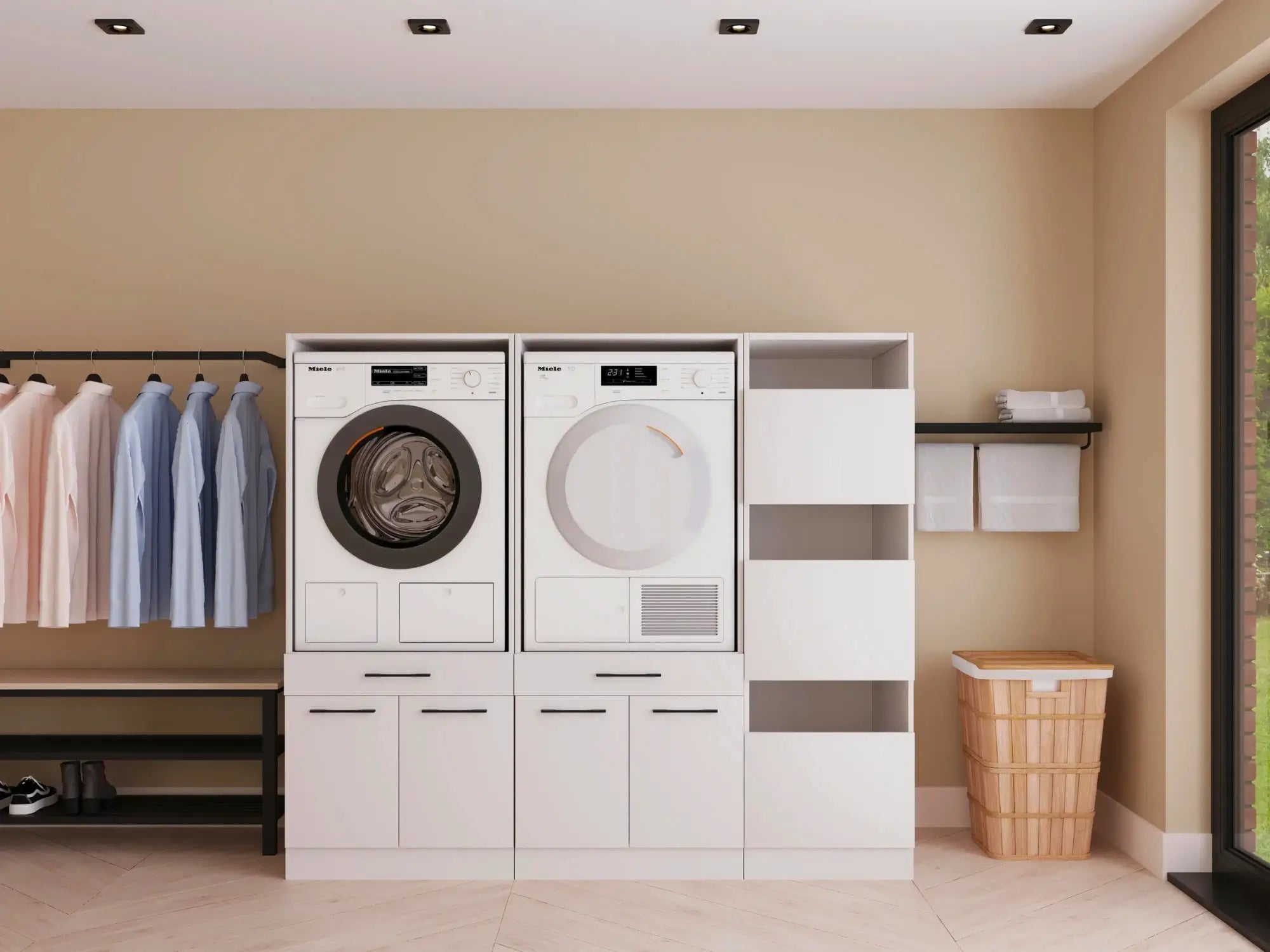 Wasdroom wasmachine kast dubbel 5.0