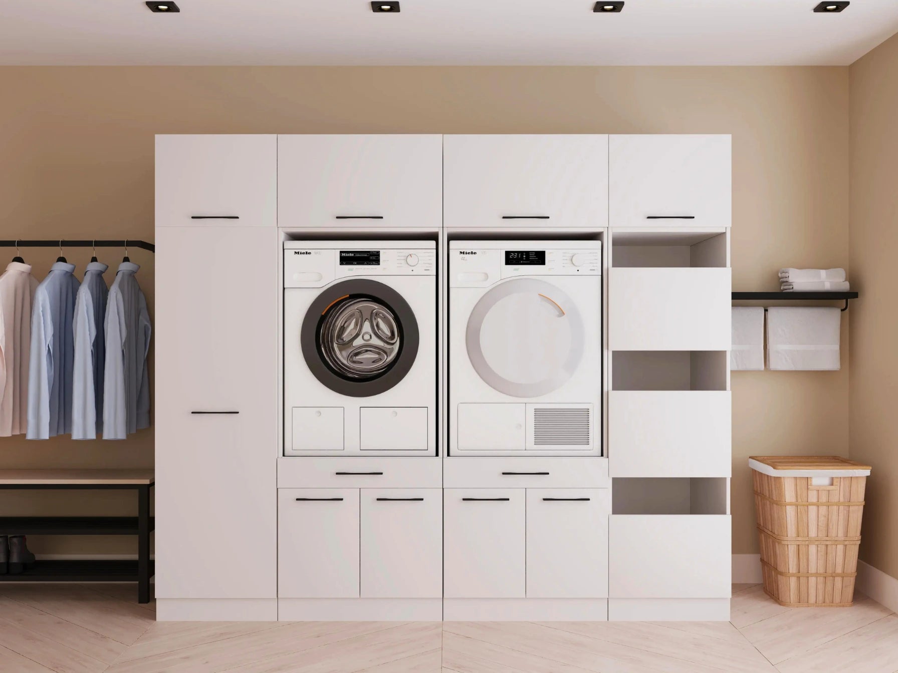 Wasdroom wasmachine kast dubbel 8.0