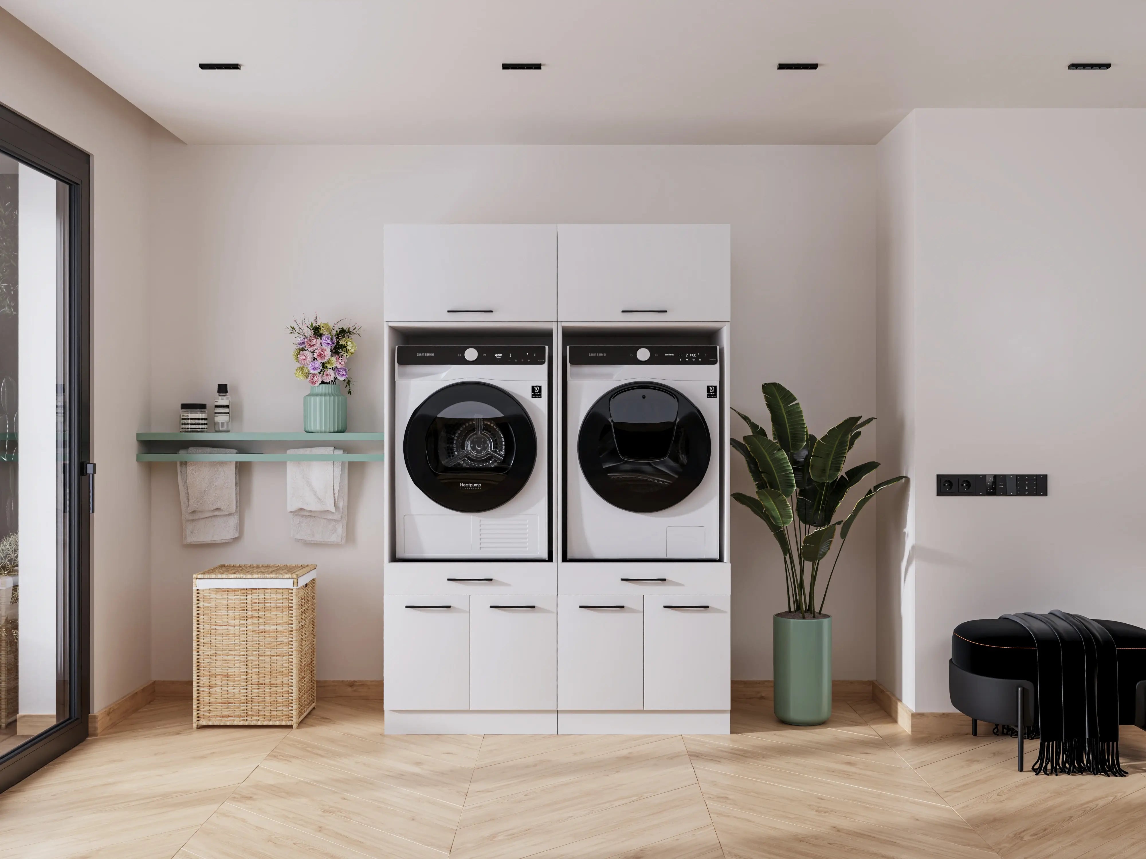 Wasdroom wasmachine kast dubbel 2.0