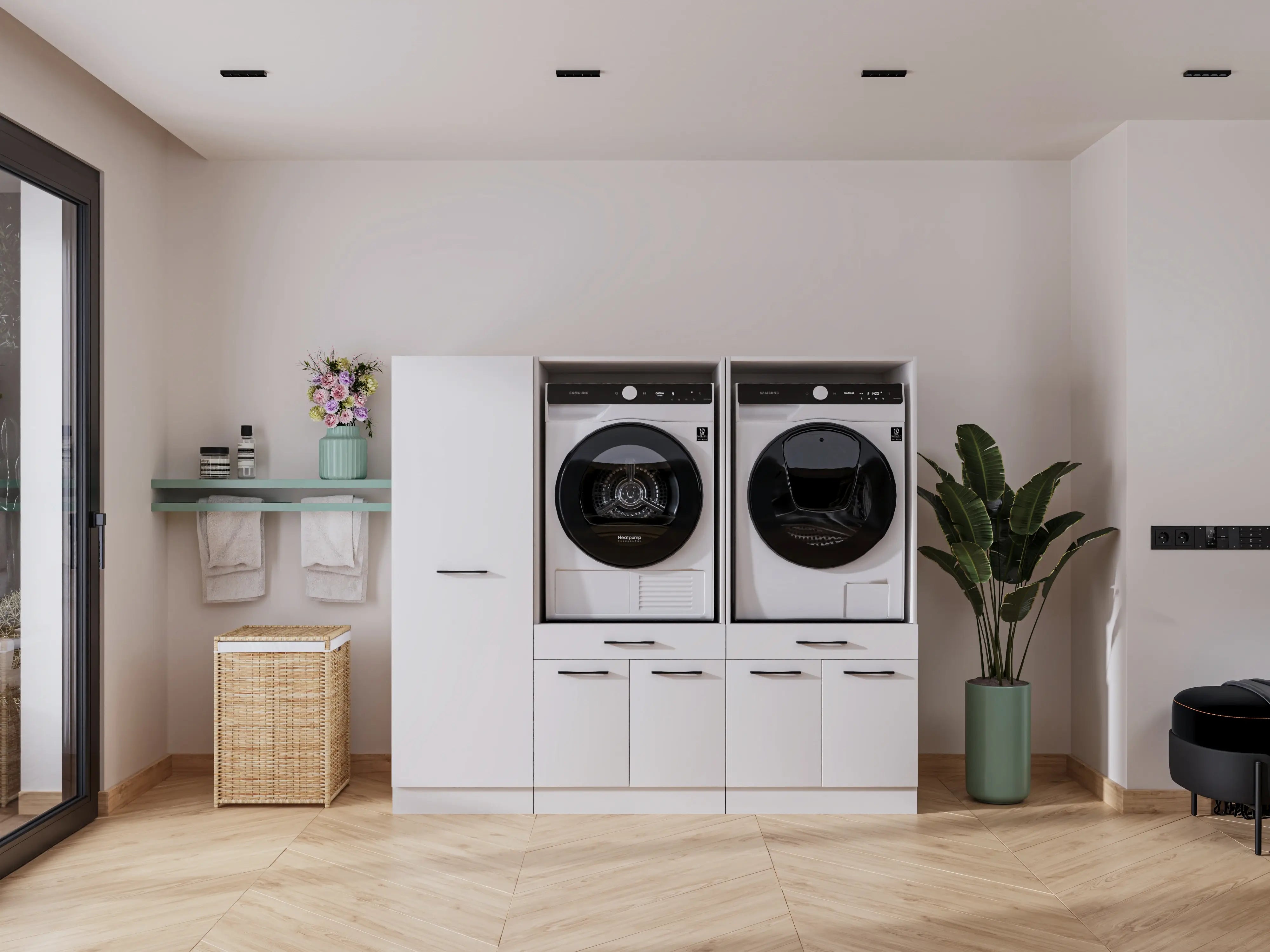 Wasdroom wasmachine kast dubbel 3.0