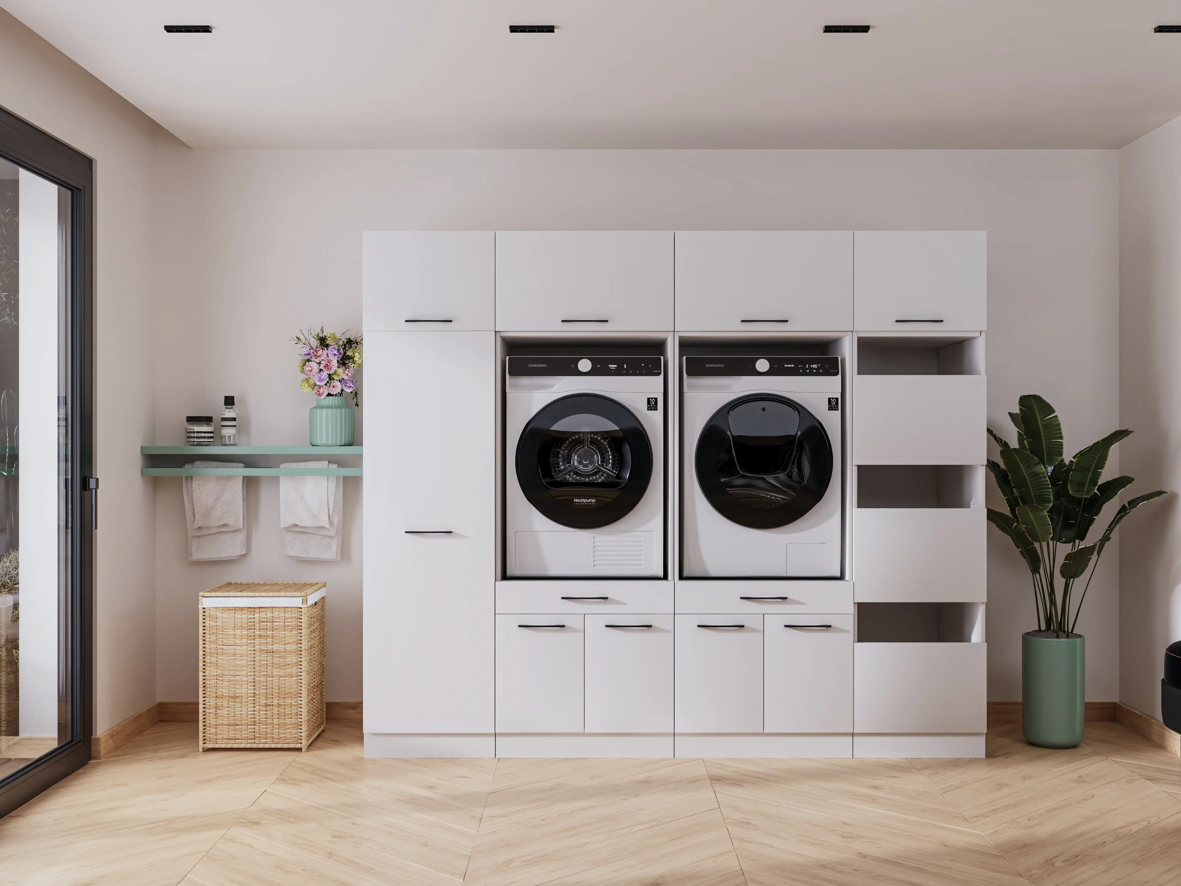 Wasdroom wasmachine kast dubbel 8.0