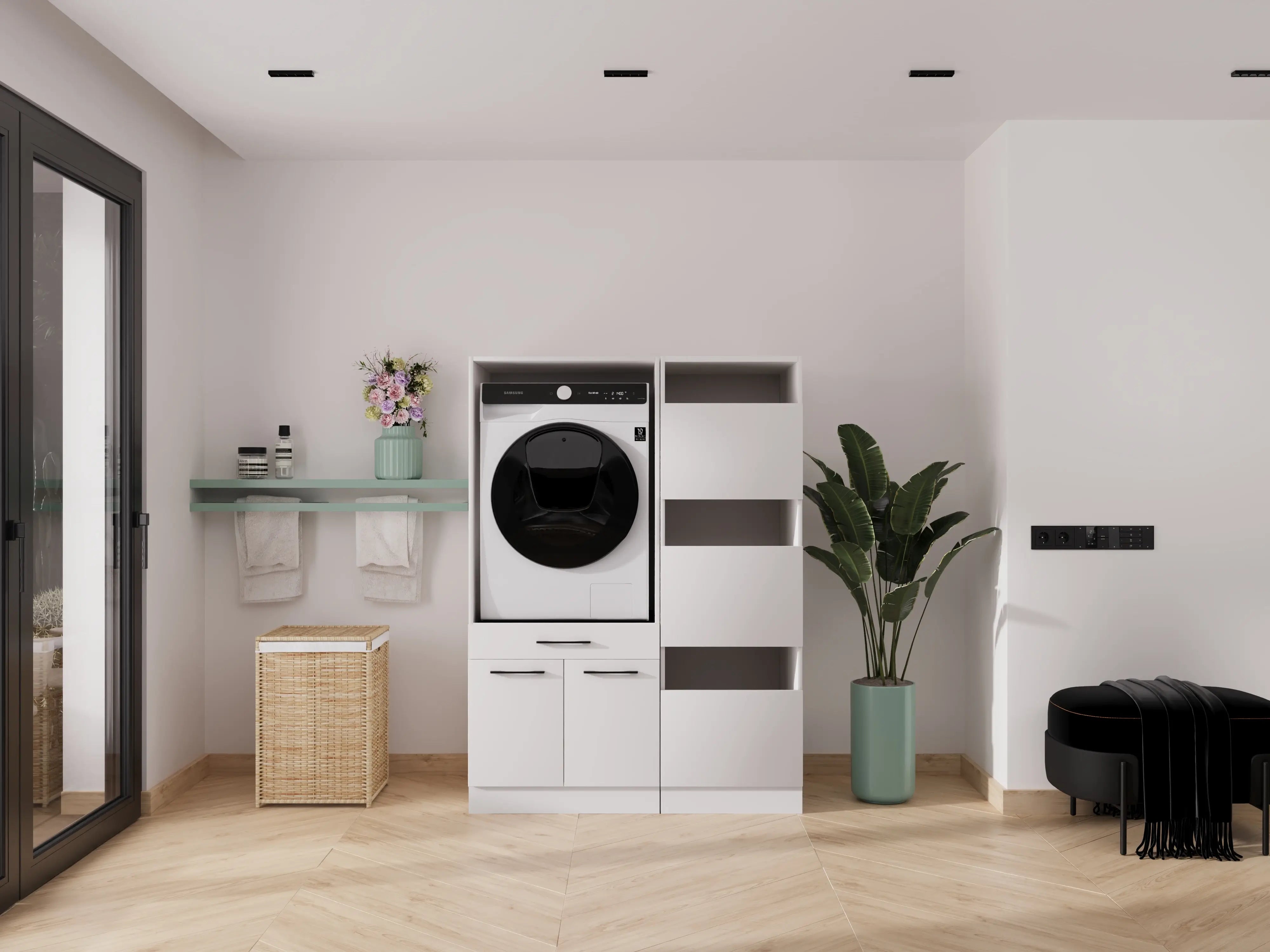 Wasdroom wasmachine kast enkel 2.0