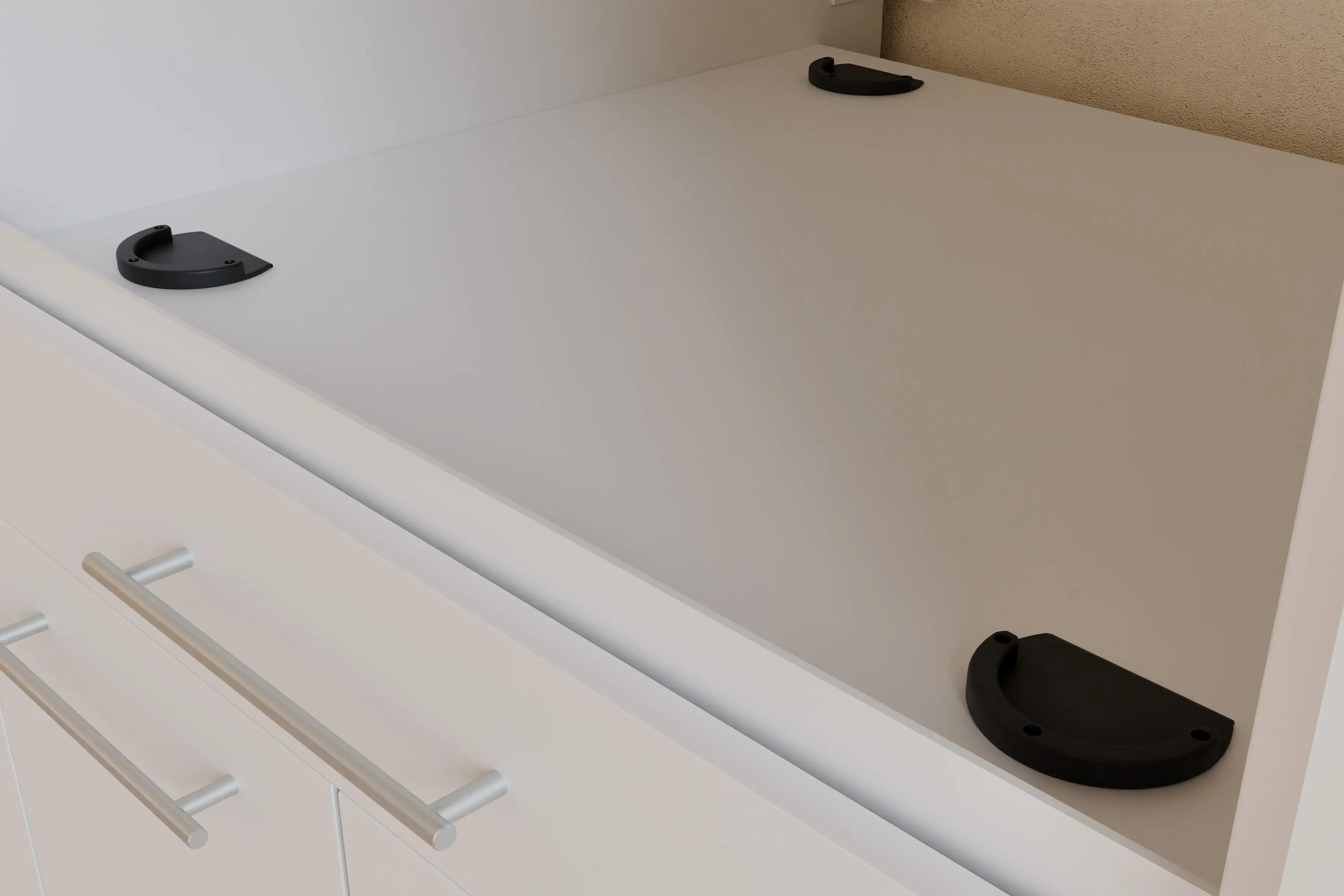 anti tril voetjes in de wasmachine kast